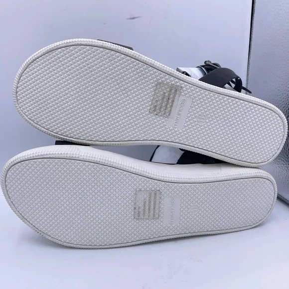 MAURICES black leather ankle strap platform sandals women Size 11 - Picture 8 of 12